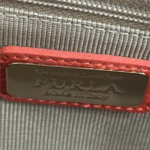 FURLA Hot Red Women's Large Handbag High Quality Leather Tote 100% AUTHENTIC NEW - Picture 11 of 11